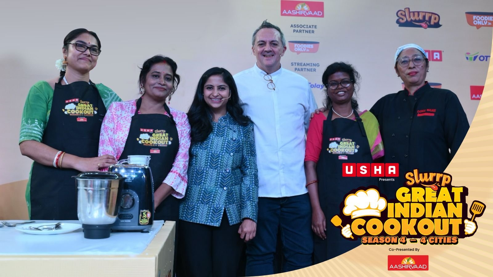 From thousands of entries across India to one city champion. Mithu Saha wins at the Kolkata edition of USHA presents Slurrp Great Indian Cookout with a creative twist on street food classic alu kabli.
